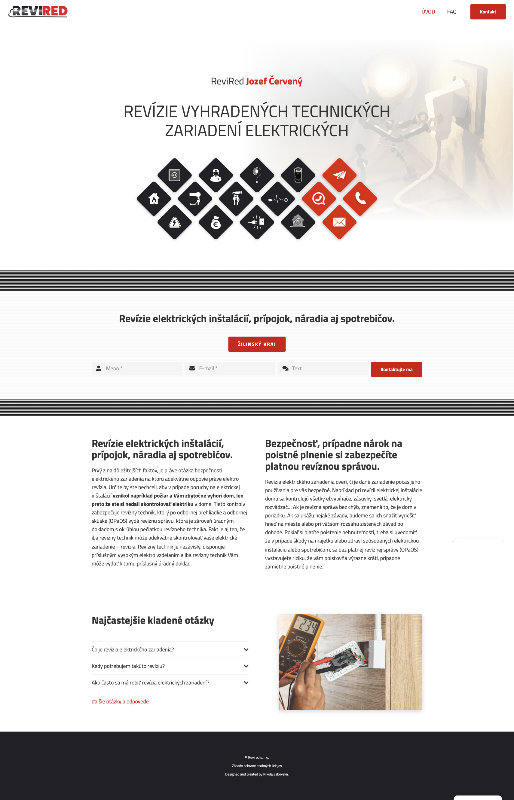 Webdizajn a tvorba webu pre firmu revired | nikolazabovska.sk